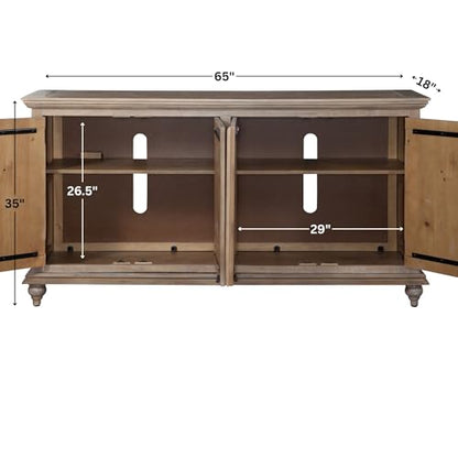 Martin Svensson Home Garden District 65" Solid Wood TV Stand, Driftwood