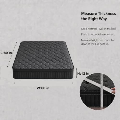 12 inch Queen Size Cooling Hybrid Mattress