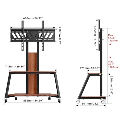 BESHI Heavy Duty Mobile TV Stand with Wheels for 32-85 Inch TVs