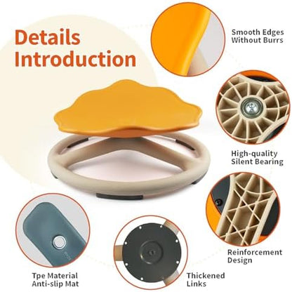 Kids Sensory Spinning Chair, Extra-Wide Anti-Tip Base 165 lb Capacity