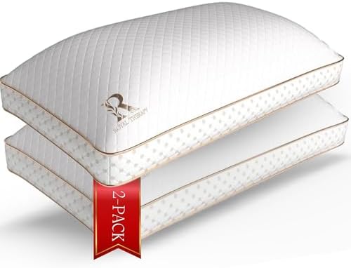 Royal Therapy 2-Pack King Memory Foam Pillow, Adjustable Shredded Odor-Free Pillow for Neck & Shoulder Pain Relief, Support for Back, Stomach, Side Sleepers, AirFlowPRO