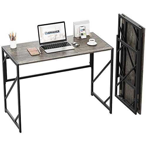 Folding Desk Writing Computer Desk for Home Office No-Assembly
