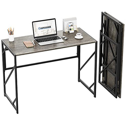 Folding Desk Writing Computer Desk for Home Office No-Assembly