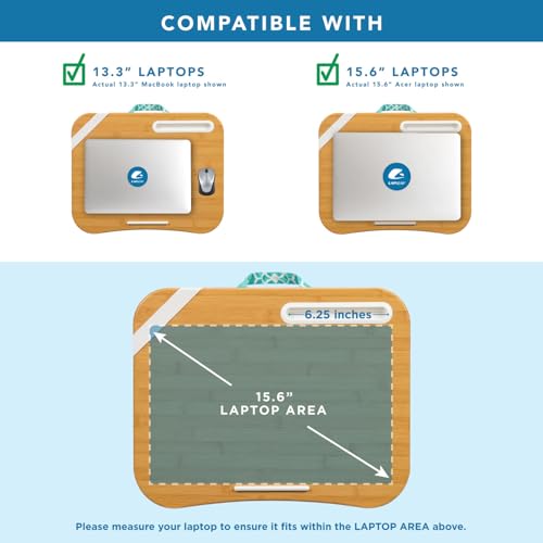 Designer Lap Desk – Aqua Trellis, Fits 15.6” Laptops