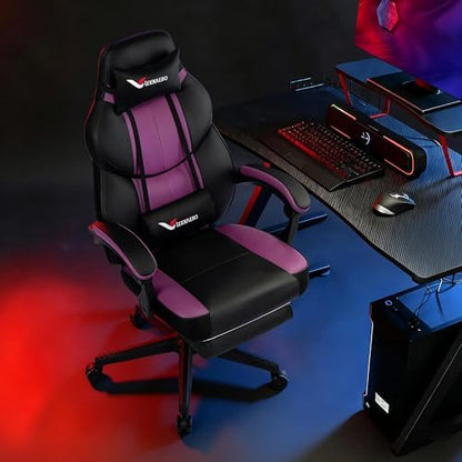 Big and Tall Gaming Chair for Adults, 400 lbs Heavy Duty, 21 in Wide Seat a