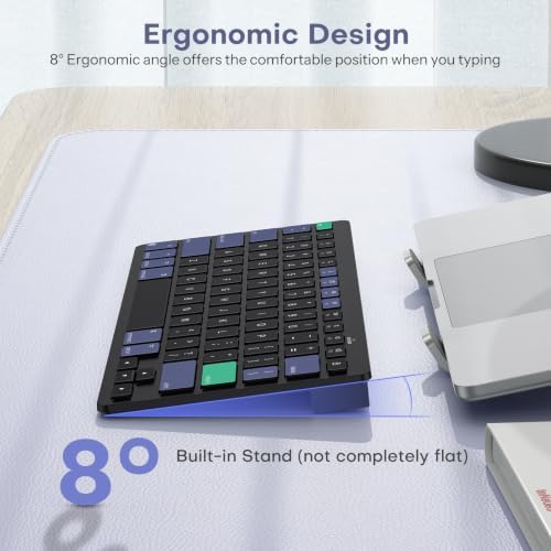 OMOTON Wireless Keyboard for Mac, Bluetooth Stable, No Numpad, Travel Size