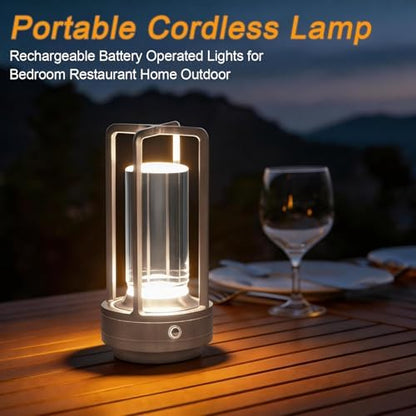 Cordless Table Lamp Rechargeable Small Crystal Lamp
