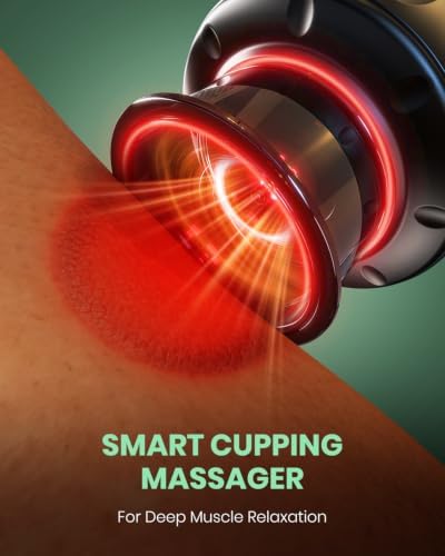 2 Pack Smart Cupping Therapy Set with Red Light, Heat & Suction