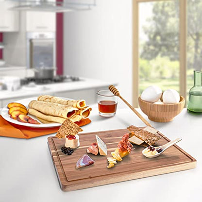 Extra Large Acacia Wood Cutting Boards for Kitchen, 24 x 18 Inch