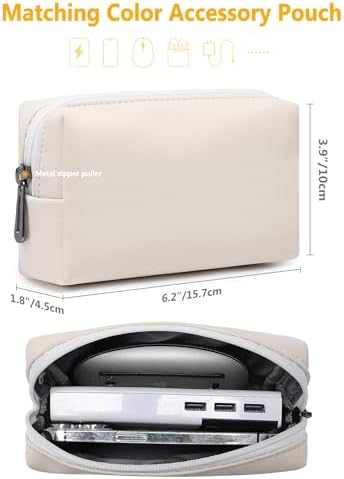 HYZUO 13.3-14 Inch Laptop Case Sleeve with Stand Feature, Beige