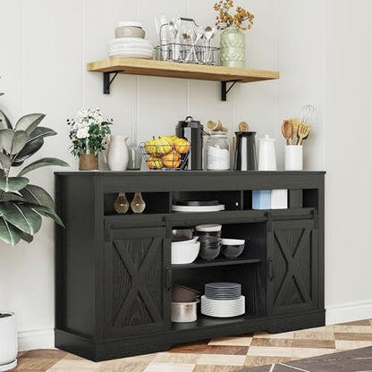 Farmhouse TV Stand for 65+ Inch TV