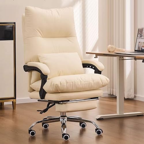 Big & Tall High Back Leather Gaming Chair Sturdy Metal Base Retractable Foo