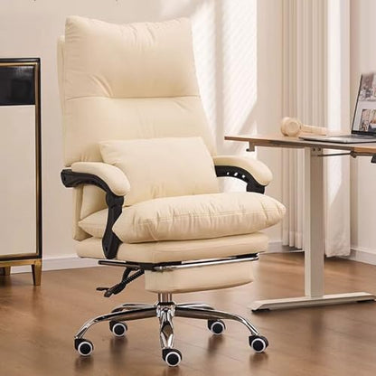 Big & Tall High Back Leather Gaming Chair Sturdy Metal Base Retractable Foo