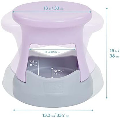 ECR4Kids Active Storage Wobble Stool, 15in Seat Height, Childrens Furniture, Light Purple/Light Grey