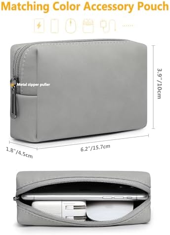 HYZUO 13.3-14 Inch Laptop Case Sleeve with Stand Feature, Light Gray
