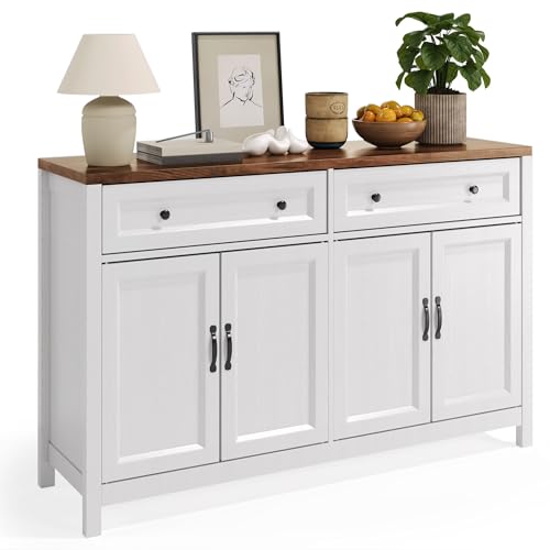 Farmhouse Kitchen Sideboard Buffet Cabinet, Coffee Bar with Storage