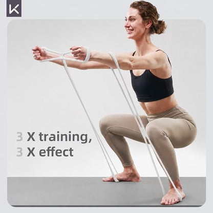 Keep Figure-8 Resistance Band - High Elasticity Exercise Band for Arm Toning, Shoulder & Core Stretching - Anti-Slip Grip Portable Fitness Equipment for Home Workout