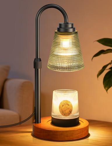 Candle Warmer Lamp with Timer Dimmable, Lamp Candle Warmer Birthday Gifts for Women, Black Adjustable Wax Melter Warmer for Jar Candles, House Warming Gift Home Decor