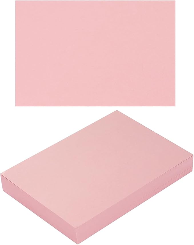50 Sheets Blank Cardstock Paper 250 GSM Thick Heavy Cards Stock for DIY Art Projects, Card Making, Postcards, Greeting Cards, Birthday Party, Wedding Invitation (Pink, 4x6 inches)