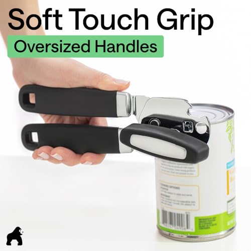 Upgraded Model Stainless Steel Manual Can Opener, Black