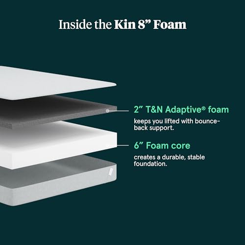Kin By Tuft & Needle Firm 8" Adaptive Foam Twin Mattress in a Box