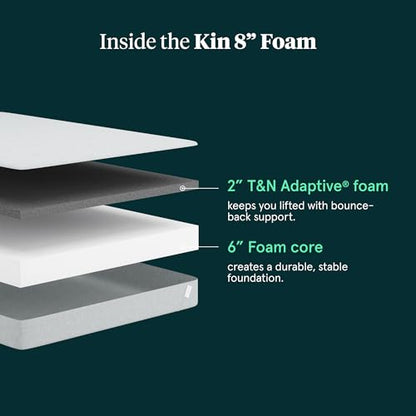Kin By Tuft & Needle Firm 8" Adaptive Foam Twin Mattress in a Box