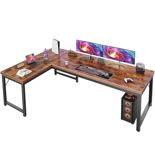63 Inch L Shaped Desk with 0.95 Inch Thicker Desktop