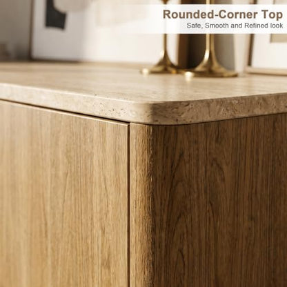 Modern Sideboard Buffet Cabinet, 63" Storage Cabinet with 3 Door