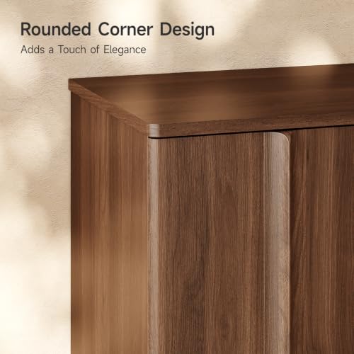 61" Sideboard Buffet Cabinet with Storage Walnut