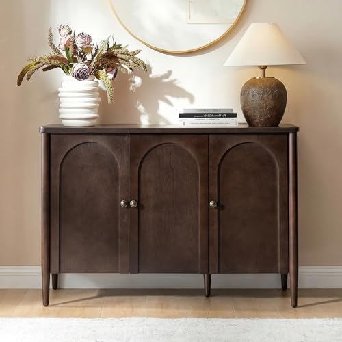 47" Arched Sideboard Buffet Cabinet with Storage, Auburn