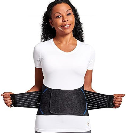 Tommie Copper Pro-Grade Adjustable Support Back Brace and Posture Corrector, Breathable Flex Stability Straps for Lumbar Support, Posture & Muscle Support - Unisex, Black - XX-Large/3X-Large