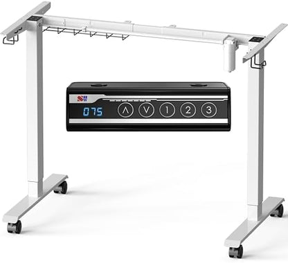 SHW Electric Height Adjustable Standing Desk Frame for 40"~72" Table Tops