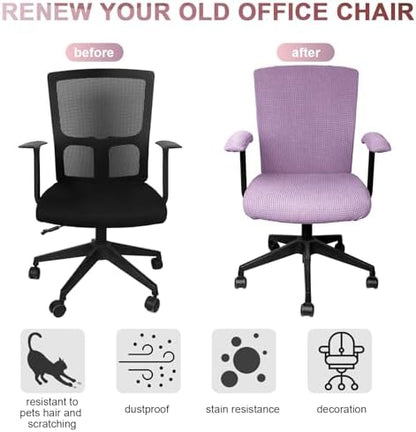Tallew 4 Pcs Office Chair Covers Stretchable Armrest Seat,XL,Lilac Purple