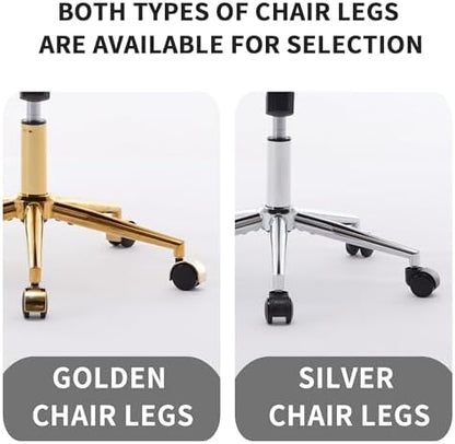 Home Office Desk Chair, Fabric Swivel Task Chair with Golden Base