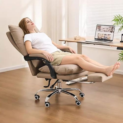 Big & Tall High Back Leather Gaming Chair Sturdy Metal Base Retractable Foo