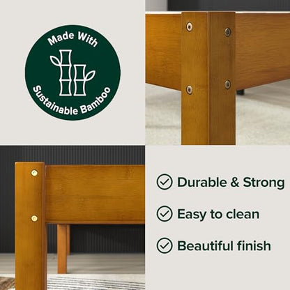 14 Inch Ellie Bamboo Platform Bed Frame, No Box Spring Needed, Full