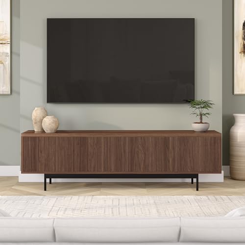 Henn&Hart 70" TV Stand for TVs up to 75", Medium Walnut