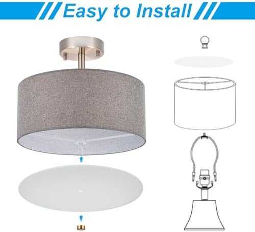 PATIKIL Lampshade Diffuser, 11.5" Diameter with 3/8" Center Hole Round Diffuser for Drum Lampshades Pendants Light Fits 12-14" Openings, Frosted White