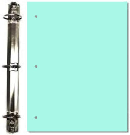 Copy And Printing Color Paper, 20 Lb. 3 Hole Punch 500 Sheets Per Ream. (Turquoise)