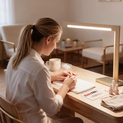 Dimmable Desk Lamp with Charging Station, 15W CCT Table Lamp