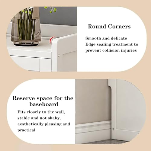 Router Storage Cabinet with Adjustable Shelves, Ventilated Doors, White
