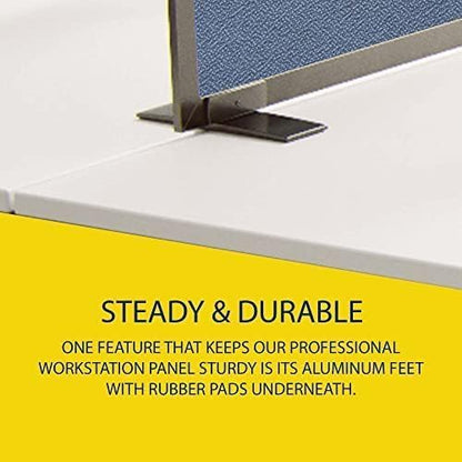 OBEX Acoustical Free Standing Privacy Screen, Cubicle Accessories Desk Privacy Panel, Desk Dividers for Office, Office Furniture Partitions Portable Sound Proof Dividers, 18" x 66", Twilight