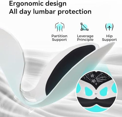 BKT Ergonomic Seat Cushion - Lumbar Support Pillow for Office Chair & Floor