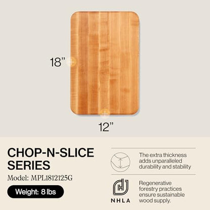 John Boos Chop-N-Slice Series Rectangular Wooden Maple Cutting Board