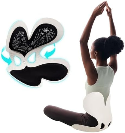 BKT Ergonomic Seat Cushion - Lumbar Support Pillow for Office Chair & Floor