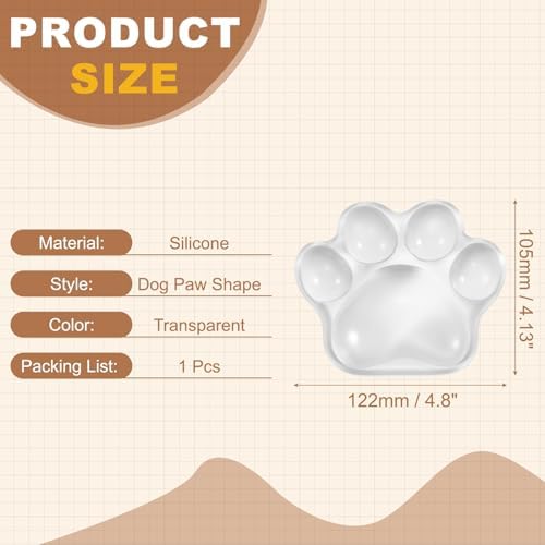 PATIKIL Gel Wrist Rest, Wrist Support for Mouse Dog Paw Shape Ergonomic Mouse Pad Soft Silicone Support Comfortable Cushion for Computer Gaming Office Home, Transparent