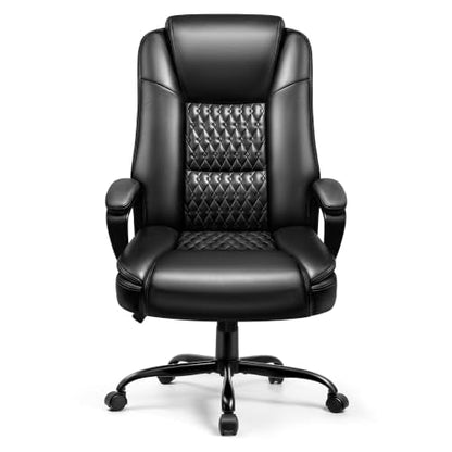 Ergonomic Leather Office Desk Chair,Executive with Lumbar Support