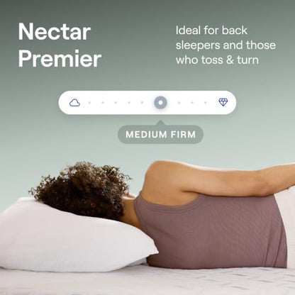 Nectar Premier 13” Memory Foam Mattress, King- Medium Firm, 1-Year Trial