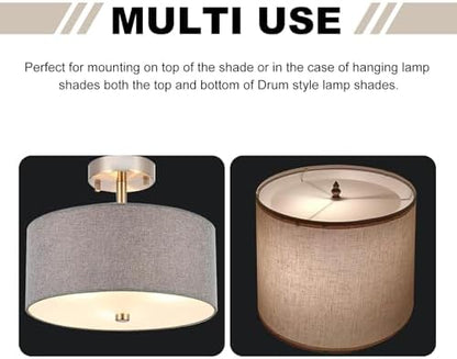 Round Lampshade Diffuser, 7.5" Diameter with 3/8" Center Hole Diffuser Lamp Shade for Drum Style Lampshades Pendants Softening Light, Frosted White Acrylic, Fits 8-8.5" Openings