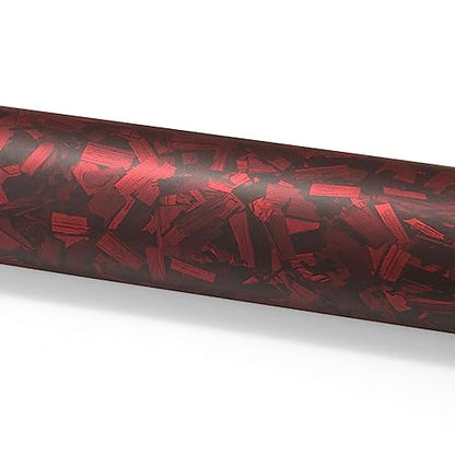 48"x60" (4FTx5FT) PET Marble Forged Carbon Fiber Textured Matte Red Vinyl Wrap Auto Car Sticker Decal Film Sheet Bubble Free Air Release Technology with Tool Kit - size: 48"x60" (4FTx5FT)